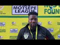 Post-match Interview | Coach Sandile Xowana | Buffalo (FS) 1 - 7 Msinga United (KZN) | ABC Motsepe