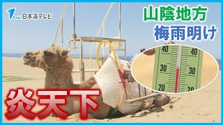 【梅雨明けの山陰地方】高気圧に覆われ炎天下　小さな子どもやペットは特に熱中症に注意を！　鳥取県・島根県