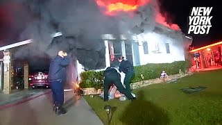 Screaming man pulled from house fire: ‘My ass is burning up!’