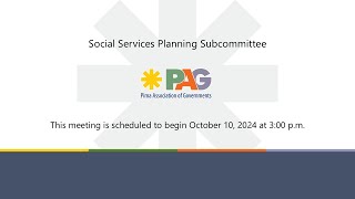 Social Services Planning Subcommittee Meeting - Oct 10, 2024 3:00 p.m.