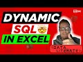 Stop Static SQL! Pass cell values as SQL parameters!