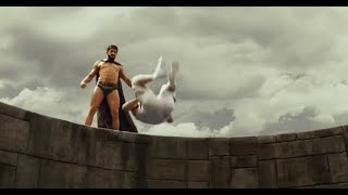 Meet the Spartans - Leonidas ends up kicking whoever he dislikes into a pit