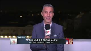 Not the most dazzling game, but Atletico Madrid got the job done vs. the Athletic Club - Luis Garcia