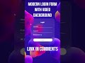 Modern Login Form with Video Background | Link in Comments #portfolio #html #css #javascript