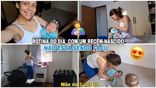 ROTINA DO DIA COM UM RECÉM-NASCIDO E  2 CRIANÇAS | TIVEMOS CONSULTA MÉDICA 🤱🏠❤️