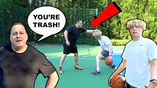 Trash Talking Old Man EXPOSED! 1v1 Basketball Rematch!