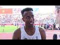 Yared Nuguse After Bold 1500m Victory In 3:30.35 At Rabat Diamond League