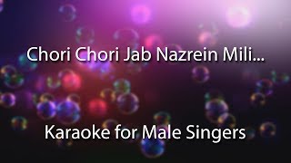🎶 Chori Chori Jab Nazrein Mili 🎶 Kareeb (1998) 🎶 Karaoke with Lyrics for Male Singers 🎤