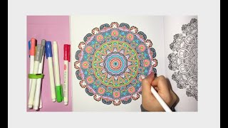 マンダラぬりえ #2　(作業用) / coloring book mandalas/ ASMR ~倍速なし~