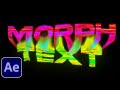 MORPHING TEXT EFFECT - After Effects Tutorial (NO PLUGINS)
