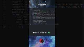 Hangman in 25 Lines with Python | Pygame | #python #programming #coding #pygame #hangman