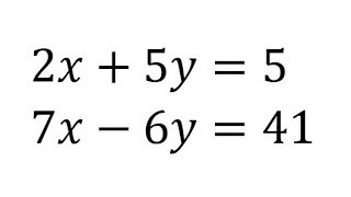 Simultaneous Equations: Solve by Eliminating y