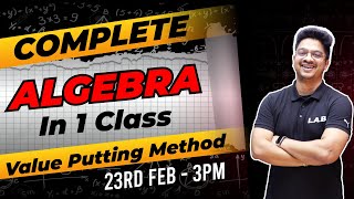 Complete Algebra Concept in One Class by Aman Sir | SSC CGL || CHSL || RAILWAY || UPSC  #LAB