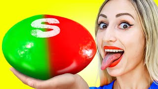 RED VS GREEN FOOD CHALLENGE | CRAZY CANDY CHALLENGES AND FUNNY SITUATIONS