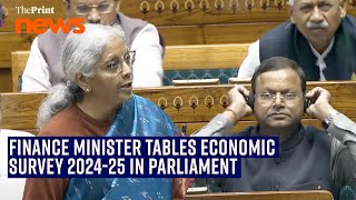 Finance Minister Sitharaman tables Economic Survey 2024-25 in Parliament