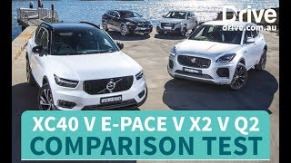 Comparison Test: 2018 Volvo XC40 v BMW X2 v Jaguar E-Pace v Audi Q2 | Drive.com.au