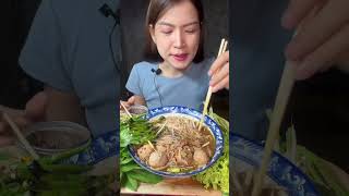 ก๋วยเตี๋ยวเนื้อตุ๋นแกล้มพริกจี่หอมๆจิ้มกะปิ‼️#ก๋วยเตี๋ยว