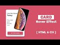 CSS Card Hover Effects - CSS Hover Effect Tutorial
