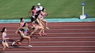 2016年9月3日　日本インカレ　女子100m決勝　藤森（青山学院）が優勝