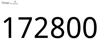 172800 Second Countup Timer
