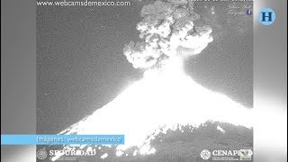 Así se escuchó la explosión del Volcán Popocatépetl