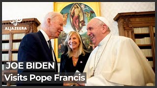 President Biden meets pope at the Vatican ahead of climate talks