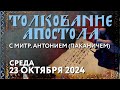 Среда, 23 октября 2024 года. Толкование Апостола с митр. Антонием (Паканичем).