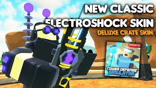New Classic Electroshocker Skin Showcase! | Tower Defense Simulator (Roblox)