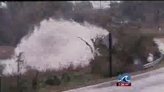 Massive sewer main break in Suffolk