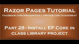 Install entity framework core in class library project