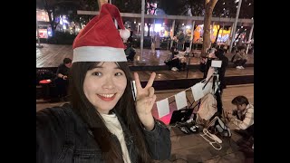 《台中勤美街演唱🎤》祝福親愛的各位～聖誕節快樂🎄！快點來聽我唱歌吧💛