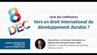 Conférence : Vers un droit international du développement durable ?