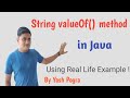 Java String valueOf() method | string.valueof in java | valueOf() method in java
