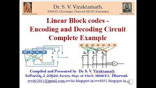 Linear Block codes - Encoding and Decoding Circuit Complete Example