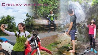 Motor trip to chreav waterfall in Cambodia