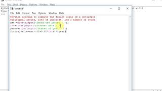 Python program to compute the future value