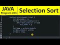 Java Program #23 - Sort Numbers using Selection Sort in Java