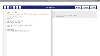 Python Programming - Lists basics using Codeskulptor