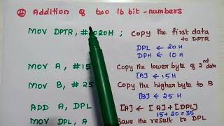 8051 - Assembly Language Programmes - Addition / Subtraction/ Multiplication / Division