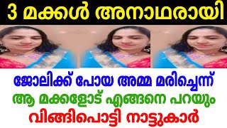 ജോലിക്ക് പോയ അമ്മ തിരിച്ചെത്തിയത്