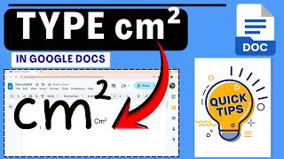 How To Type Cm Squared In Google Docs
