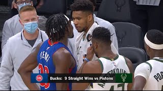 Giannis Antetokounmpo had some words for Pistons' rookie Isaiah Stewart after game
