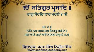 28 of 29 Sorathi Kee Vaar M4 ਸਲੋਕ ਮਃ ੧ ॥ ਤਾ ਕੀ ਰਜਾਇ ਲੇਖਿਆ ਪਾਇ ਅਬ ਕਿਆ ਕੀਜੈ ਪਾਂਡੇ ॥ #sachkhojacademy