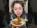 yummy spicy food mukbang 😋 eat braised ducks legs with pig intestines and green vegetables food