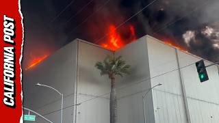 Massive Fire Contained at LA Warehouse Where Ammonia Leak Detected After Shelter-In-Place Ordered
