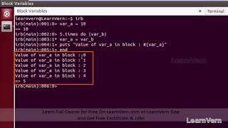 Ruby Block With Global Scope Example