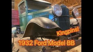 Original Paint 1932 Ford BB Big Truck From The Shed To The Street!  Part 1 Kingpins!