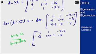 Differential Equations - Eigenvalues and Eigenvectors - Real Example