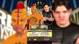 WWE Wrestlemania 39 Rey Mysterio vs Dominik Mysterio Official Moving Match Card