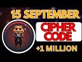 15 September Hamster Kombat DAILY CIPHER Today: Claim 1,000,000